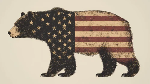 Patriotic Bear Art