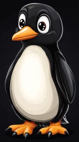 Adorable Penguin Cartoon Art