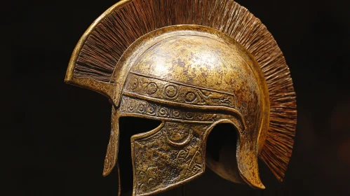 Golden Warrior Helmet Detail