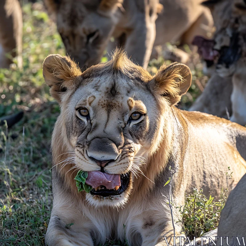 AI ART Resting Lion