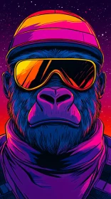 Urban Cosmic Gorilla Illustration