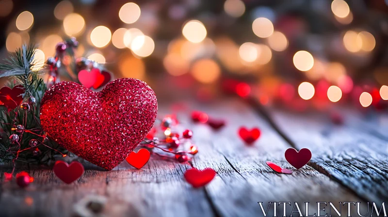 Rustic Valentine's Day Still Life AI Image