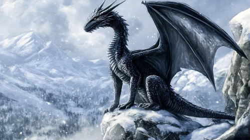 Dragon on Snowy Mountain