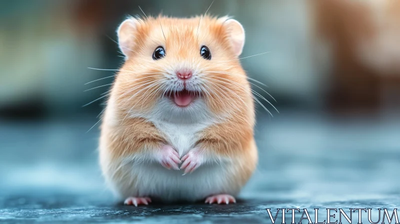 Charming Hamster Portrait AI Image