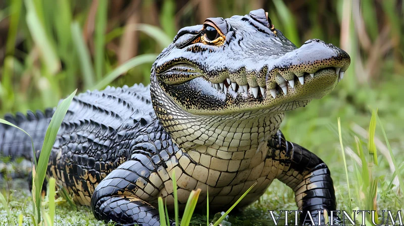 Majestic Alligator in Its Natural Habitat AI Image