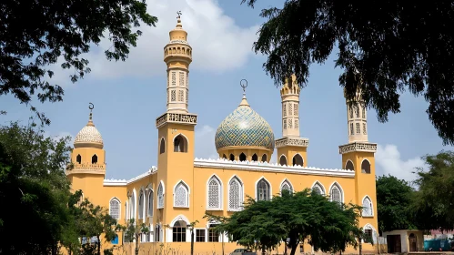 Architectural marvel: mosque with towers