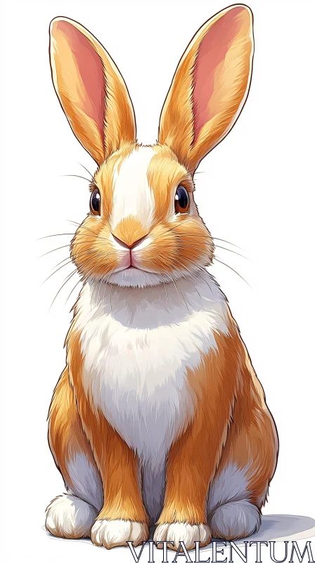 Adorable Bunny Art with Soft Ears AI Image