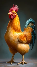 Vibrant Rooster Portrait