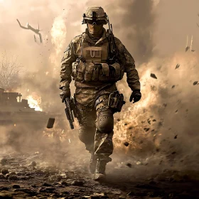 Soldier in the Aftermath of Battle