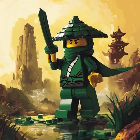 Green Lego Ninja with Sword