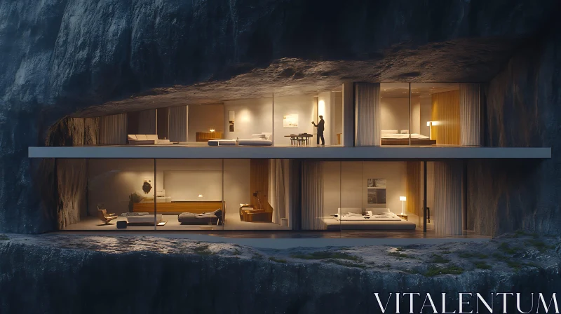 Cliffside Luxury Residence AI Image