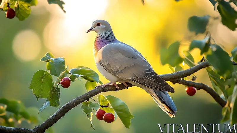 Resting Bird in Natural Habitat AI Image