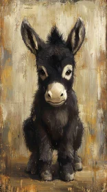 Young Donkey Art Portrait
