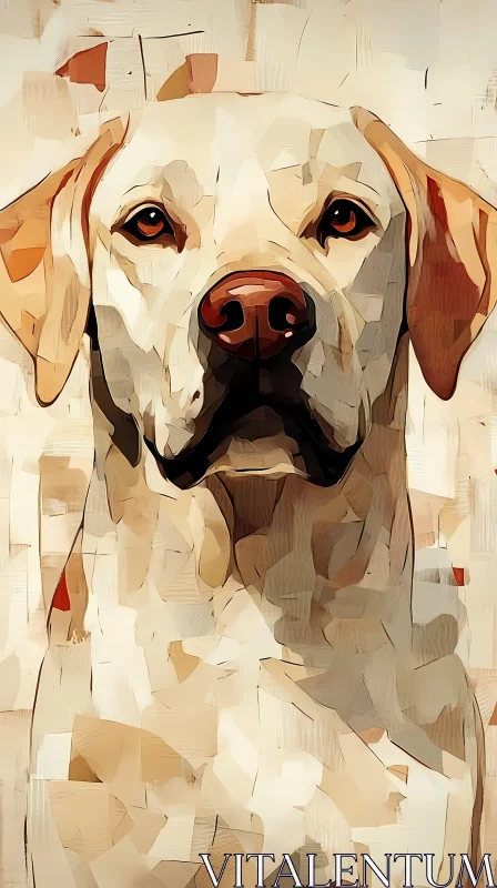 Canine Art in Cubist Style AI Image