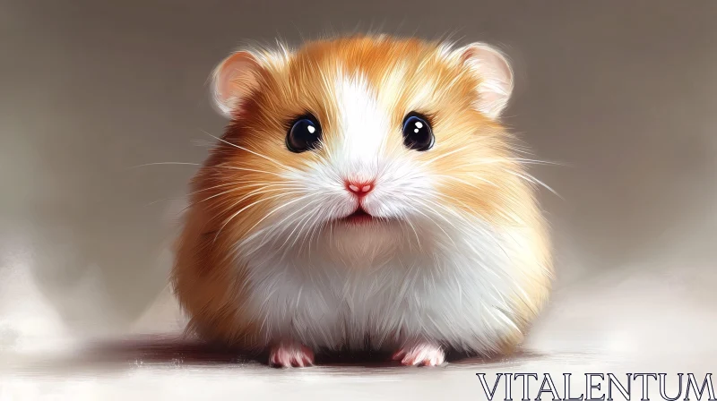 Charming Hamster with Fluffy Fur AI Image