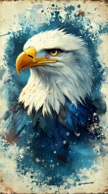 Eagle Painting with Splatter Effect