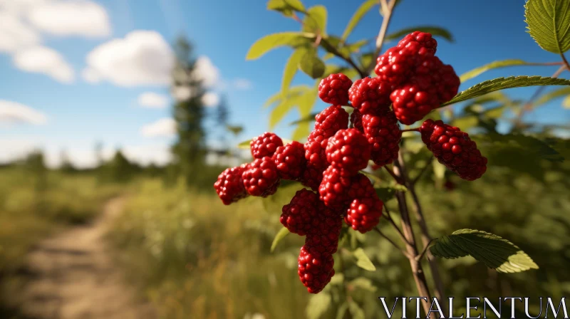 Summer Berries in a Field: A Nature's Delight AI Image