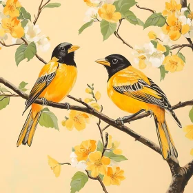 Orioles in Bloom Fine Art Print