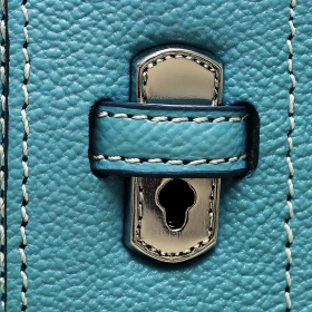 Detailed View of Blue Leather Lock