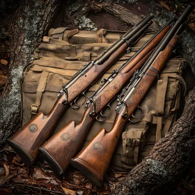 Classic Hunting Rifles Arrangement