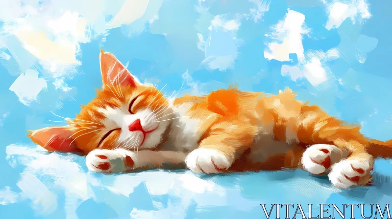 Serene Cat Art AI Image