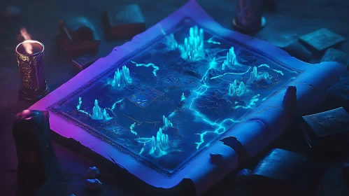 Enchanted Map with Crystalline Structures