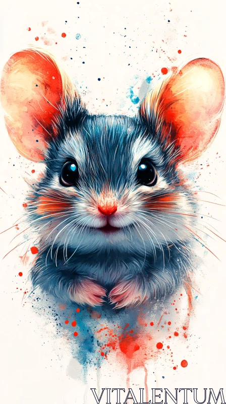 Colorful Mouse Illustration AI Image