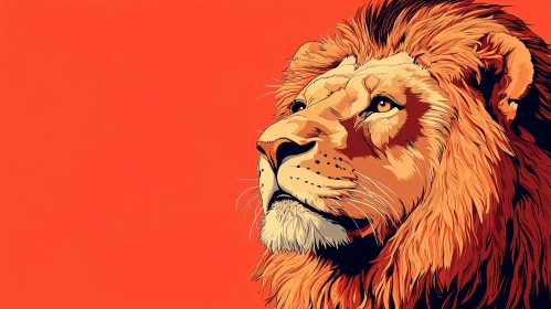 Lion Head Illustration