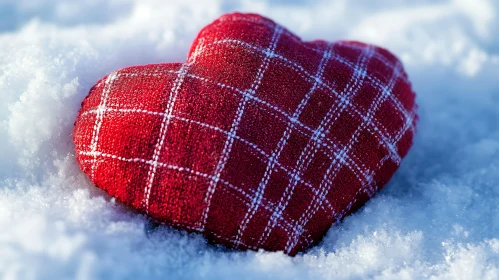 Crimson Heart on Winter's Blanket