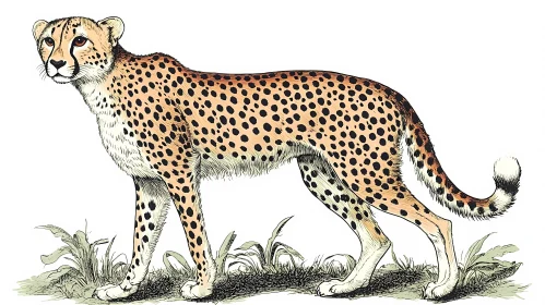 Wildlife Art: Graceful Cheetah Design