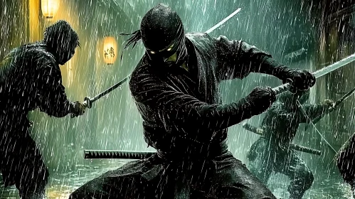 Ninja Warriors in the Pouring Rain