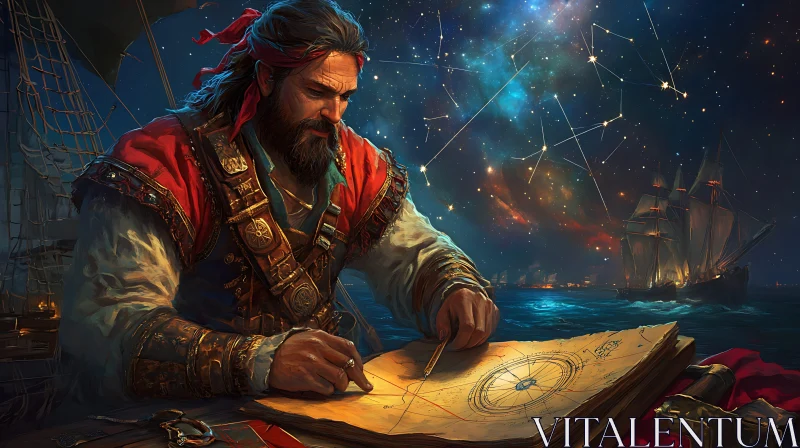 AI ART Celestial Navigation: A Pirate's Guide