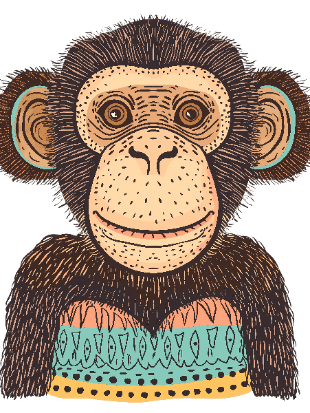 POD Design Ethnic Monkey Design Tee