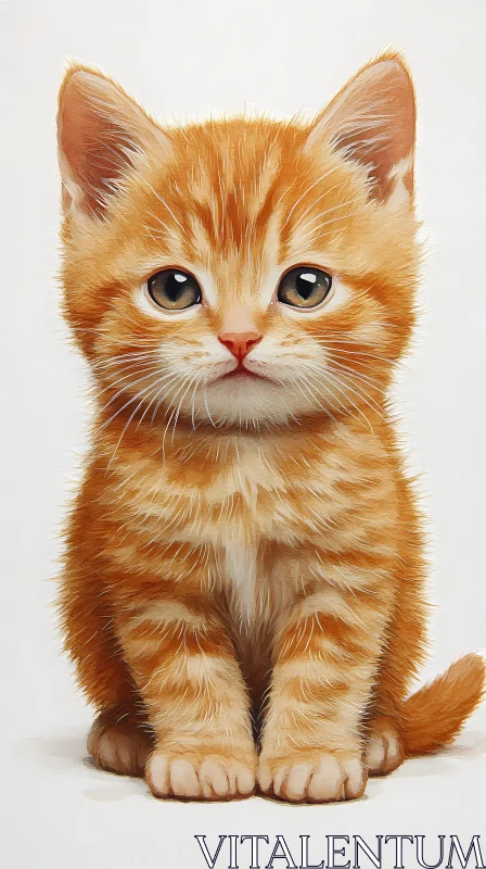 Fluffy Orange Kitten Image AI Image