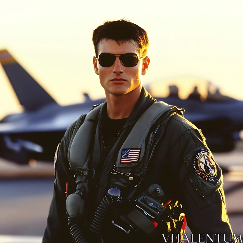 Aviator in Uniform AI Image