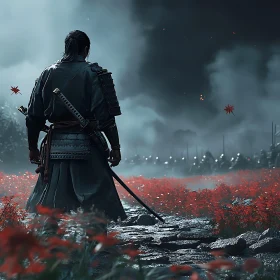 Warrior in Red Field