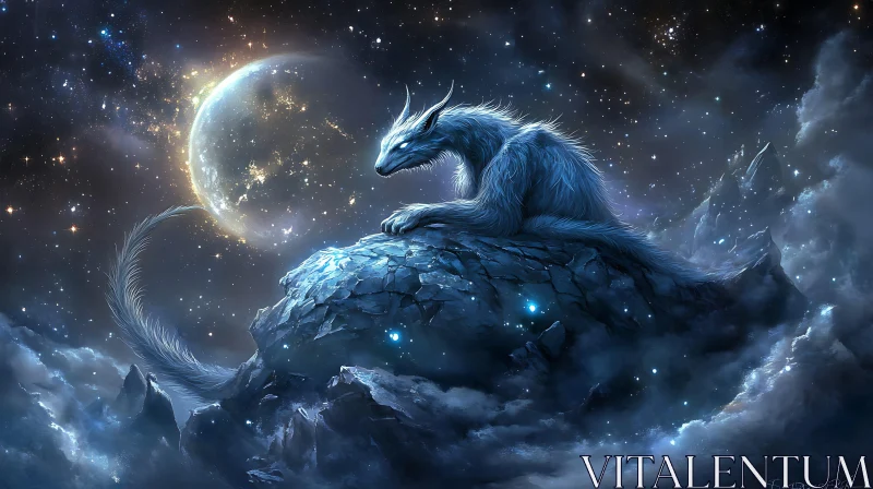 AI ART Moonlit Wolf Fantasy Art