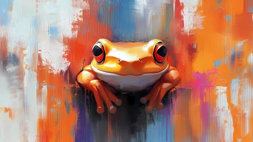 Frog in Abstract Art