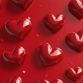 Red Hearts Background for Valentine's Day