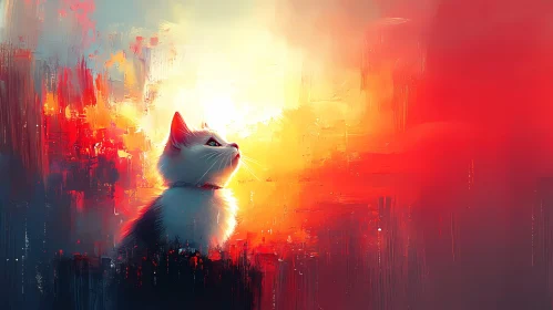 Artistic Cat at Dusk
