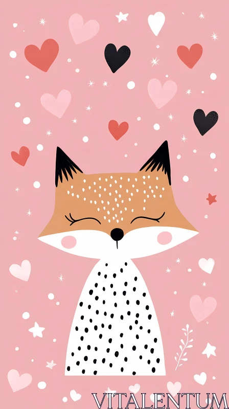 Whimsical Fox Artwork AI Image