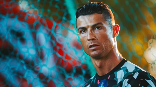 Cristiano Ronaldo Abstract Background Portrait