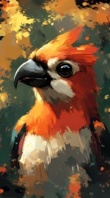 Abstract Bird Painting