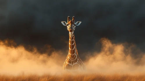 Enigmatic Giraffe at Dawn