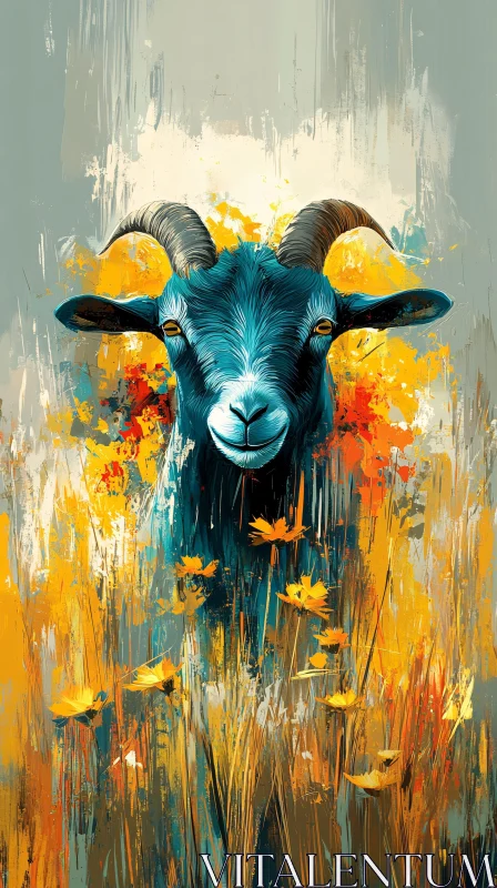 Goat Art Surrealism AI Image