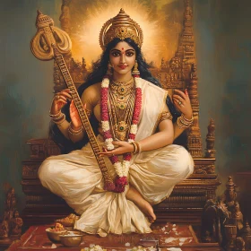 Saraswati Seated: An Embodiment of Art