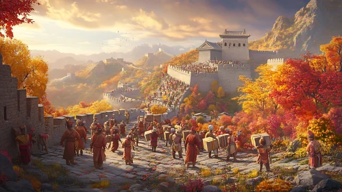 Autumnal View of the Great Wall