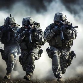 American Warriors on the Battlefield