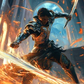 Armored Warrior with Sword