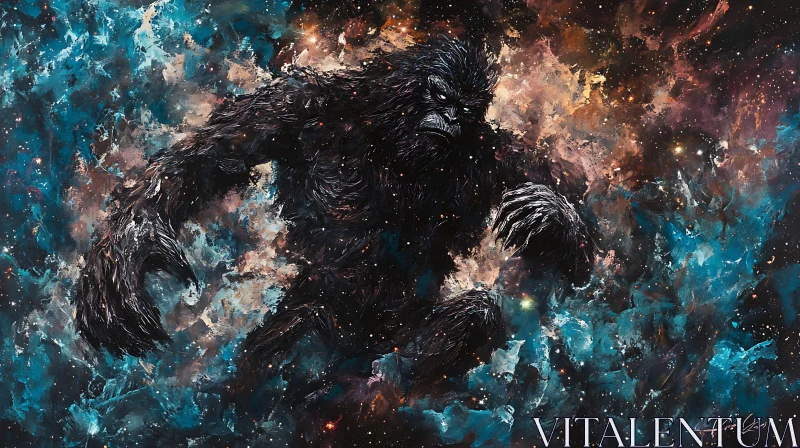 AI ART Celestial Bigfoot Painting